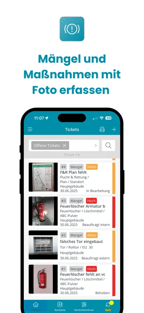 Kevox App Foto und Mängelerfassung