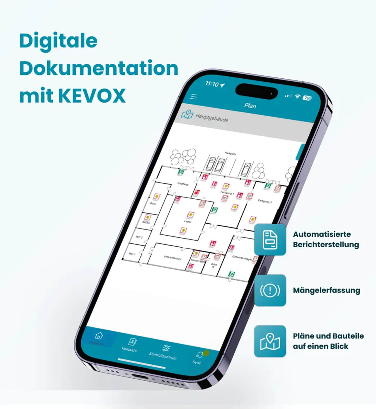 Kevox App auf dem Iphone