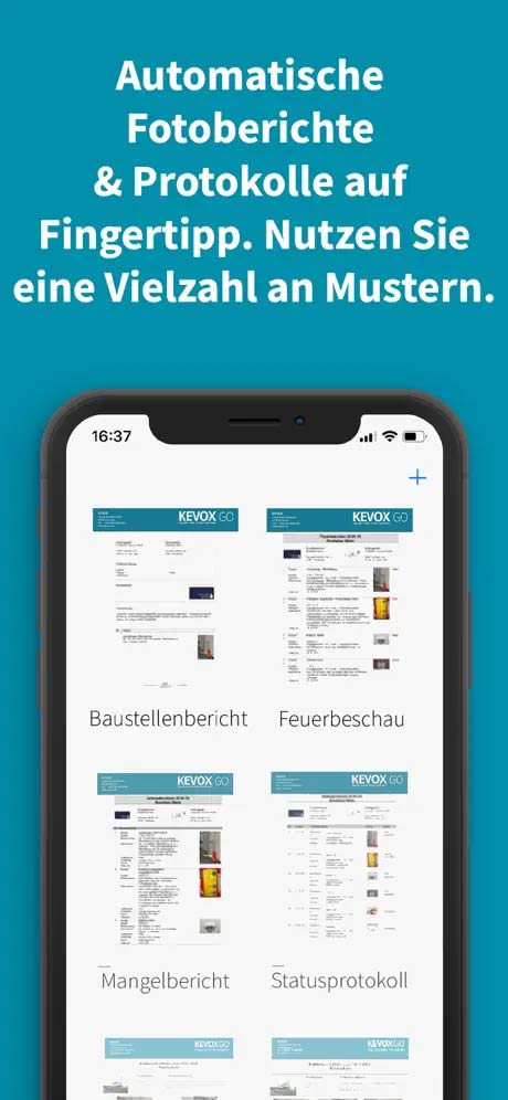 Automatische Berichte mit der KEVOX GO App